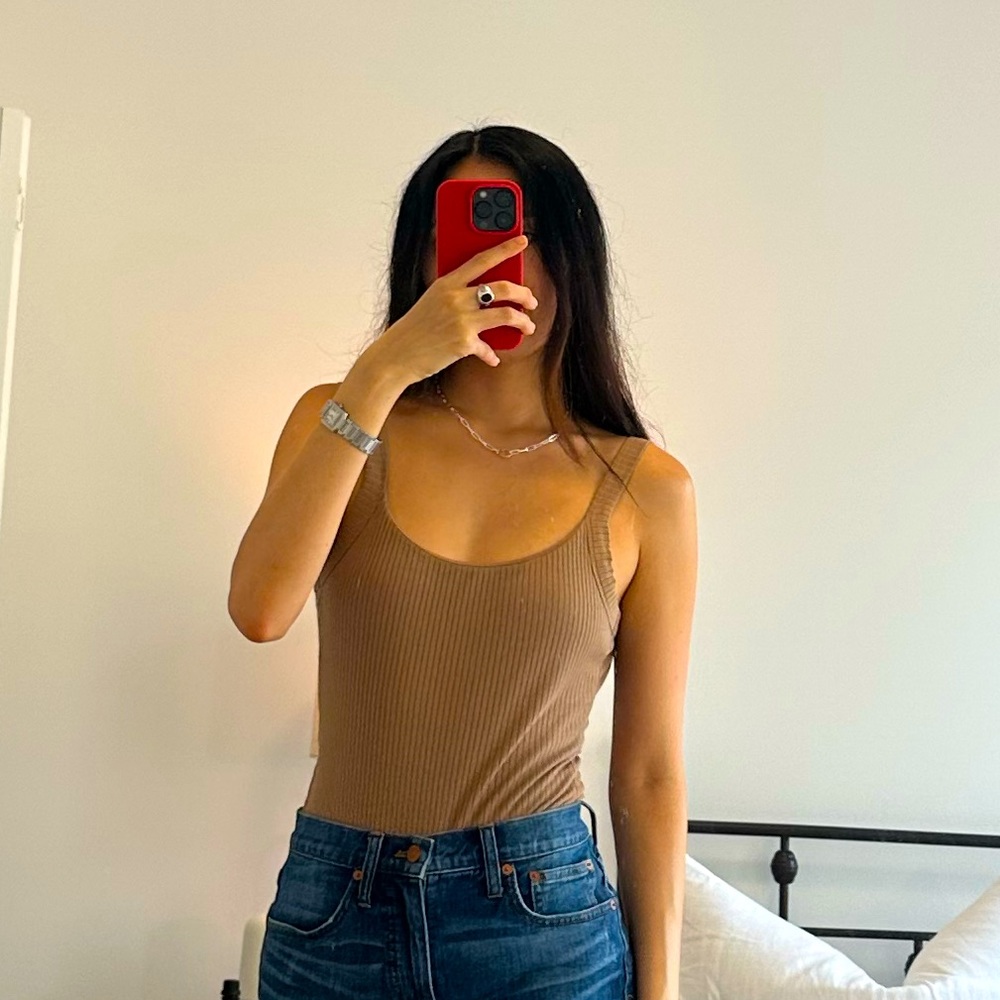 Good American Taupe Bodysuit - Size 0